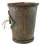 Rustic Western Turquoise Bullseye Faux Branchwood Wood Waste Basket Trash Bin