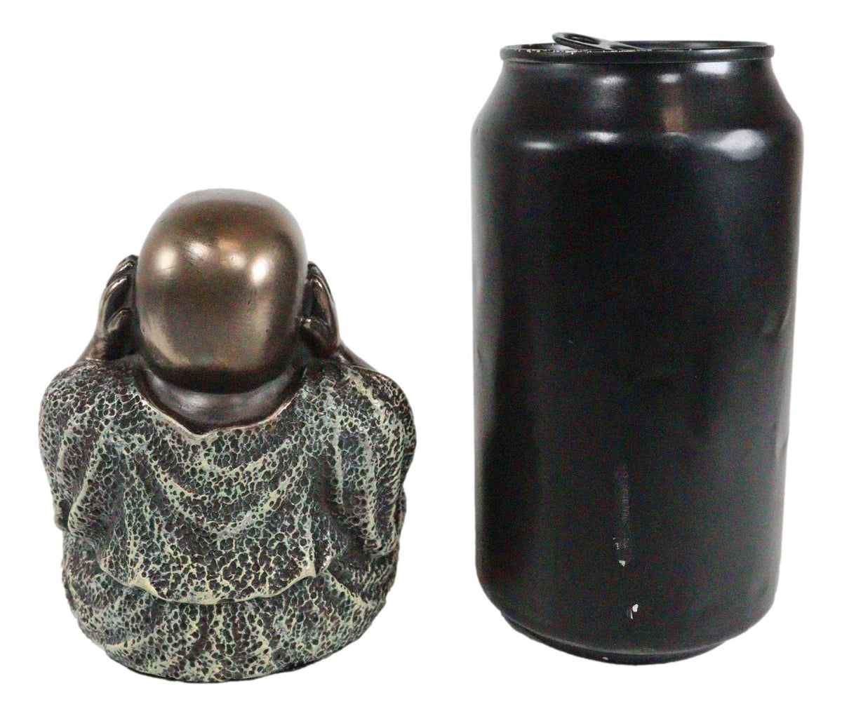 Ebros Small Charm Wise See Hear Speak No Evil Lucky Buddha Statues 4"Tall Bodhisattva Eastern Enlightenment Hotei Figurines - Ebros Gift