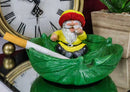 Gypsy Rasta Gnome Smoking Rolled Stash Sitting On Green Leaf Cigarette Ashtray