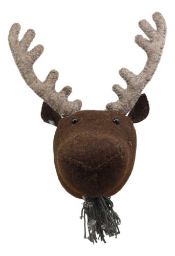 Fiona Walker England Handmade Organic Mini Emperor Moose Head Hanging Wall Decor