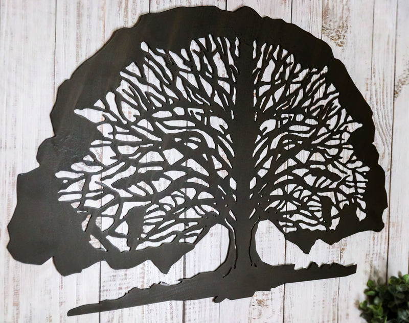 Rustic Longevity Tree of Life With Rich Branch And Root System Wall Cutout Decor