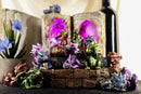 Ebros Fantasy Book Of Spells LED Display Stand W/ 12 Miniature Dragon Figurines
