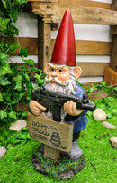 Ebros Don't Tread On Me Angry Old Mr Gnome With Rifle By Sign Guest Greeter Statue