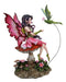 Whimsical Pink Elf Fairy With Flying Frog Fairy Messenger Decorative Figurine