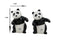 Ceramic Hugging And Dancing Giant Panda Bears Salt And Pepper Shakers Set Decor