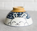 Pack Of 10 Made In Japan Ceramic Colorful 2 Rabbits Gazing Moon Soup Rice Bowls