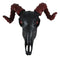 Gothic Goat of Mendes Baphomet Belial Ram Skull Red Horns Wall Decor