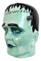 Ceramic Ghastly Victor Frankenstein Skull Cookie Jar Halloween Decor Kitchenware