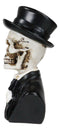 Day of The Dead Wedding Groom Gentleman Skeleton Skull In Tuxedo Mini Figurine
