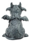 Gothic Winged Guardian Baby Goat Gargoyle Statue Faux Stone Resin Small 2.5"H
