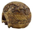 Tibetan Buddhist And Hindu Kapala Tantric Ritual Skull Statue With Ashtamangala