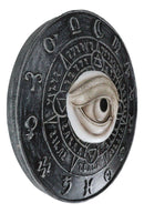 Evil Eye With Wicca Symbols Talisman Luck Wall Decor Plaque Medallion Figurine