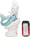 Ebros Gift Large Nautical Capiz Blue Tailed Mermaid by White Coral Rocks Statue Ocean Aquamarine Princess As Coastal Beach Under The Sea Decorative Accent (Leaning On Rocks)
