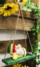 Whimsical Rasta Hippie Mr Gnome Smoking Stash On Weed Bench Wall Or Tree Hanger