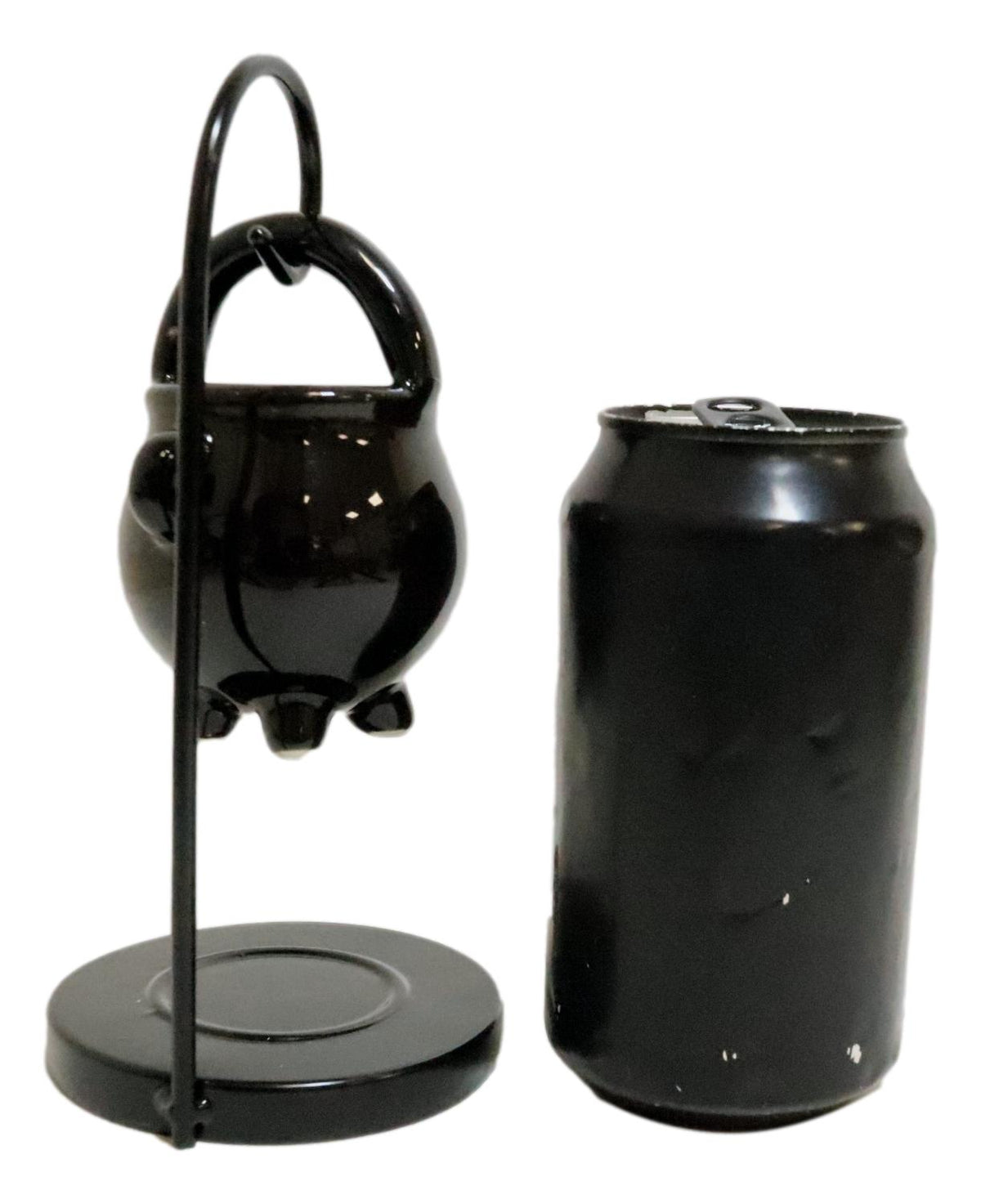 Wicca Witchcraft Hanging Ceramic Black Cauldron Essential Oil Burner Warmer