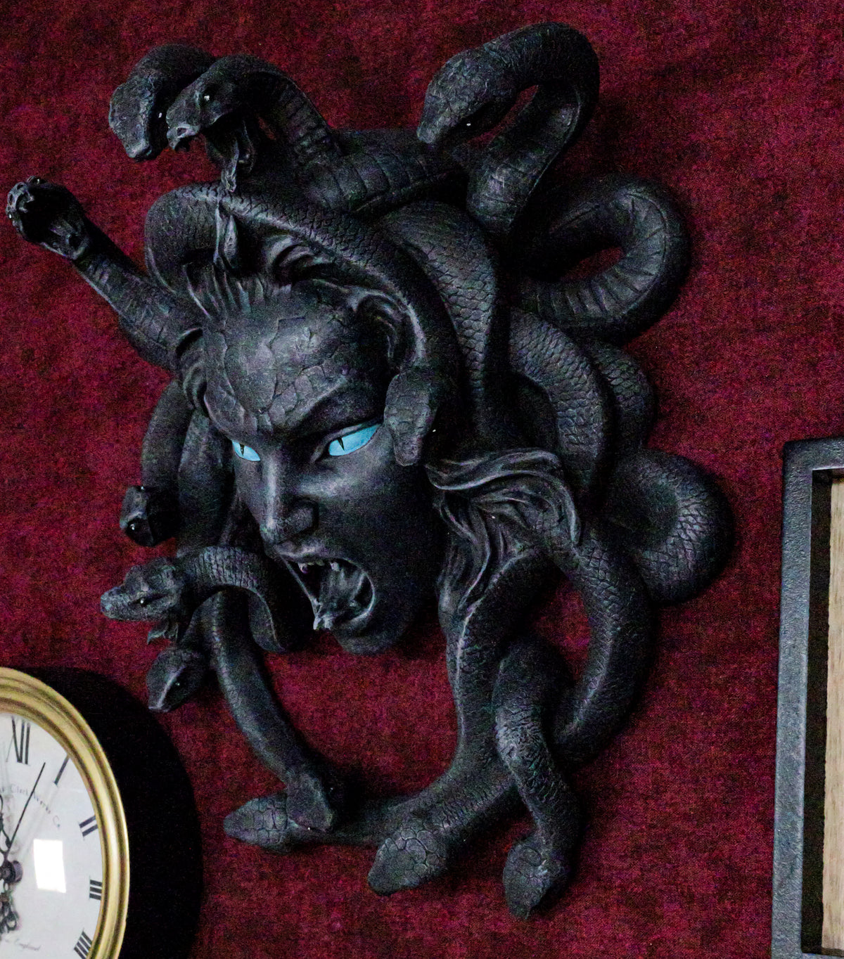 Ebros Greek Mythology Gorgon Goddess Medusa Head with Hair of Snakes Wall Decor - Ebros Gift