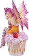 Ebros Colorful Amy Brown Pink Cherry Cupcake Fairy Statue Sweet Tooth Collection