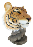 15"Tall Large Siberian Orange Bengal Tiger Head Bust Desktop Plaque Figurine