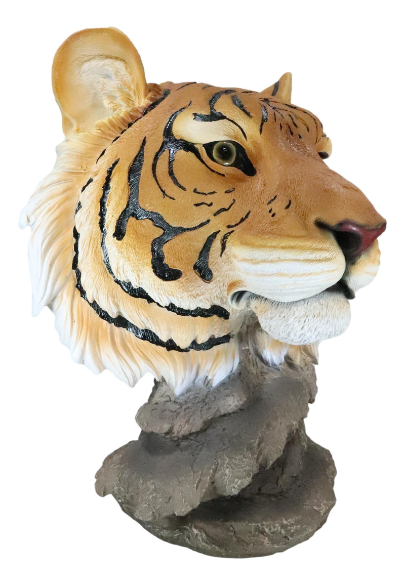 Pair of Sumatran Tiger Statues Life Size Jungle Lion Sculpture