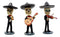 Day Of The Dead Skeleton Wedding Mariachi Band Musicians Bobblehead Figurine Set