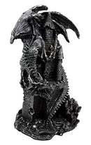 Ebros Gift Fantasy Saurian Dragon Climbing Ruined Castle Fort Figurine 8"H