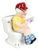 Reading Old Grandpa With Pants Down On Toilet Seat Salt And Pepper Shakers Set