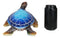 Nautical Ocean Blue Hues Giant Sea Turtle Swimming Figurine 9.5"Long Tortoise