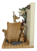 Buck Deer Smoking Pipe Hanging Hunter Wall Trophy On Living Room Wall Figurine