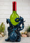 Ebros Nautical Coastal Ocean Blue Octopus Wine Holder 8"Wide Cephalopod Giant Creature Kraken Wine Caddy Figurine Statue Figurine