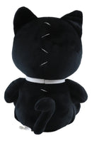 Ebros FurryBones Black Voodoo Kitten Cat With Bowtie Plush Toy Collectable 10"H