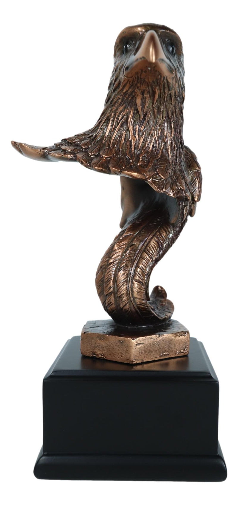 Small Majestic American Bald Eagle Head Bust Bronzed Resin Figurine 7"Tall