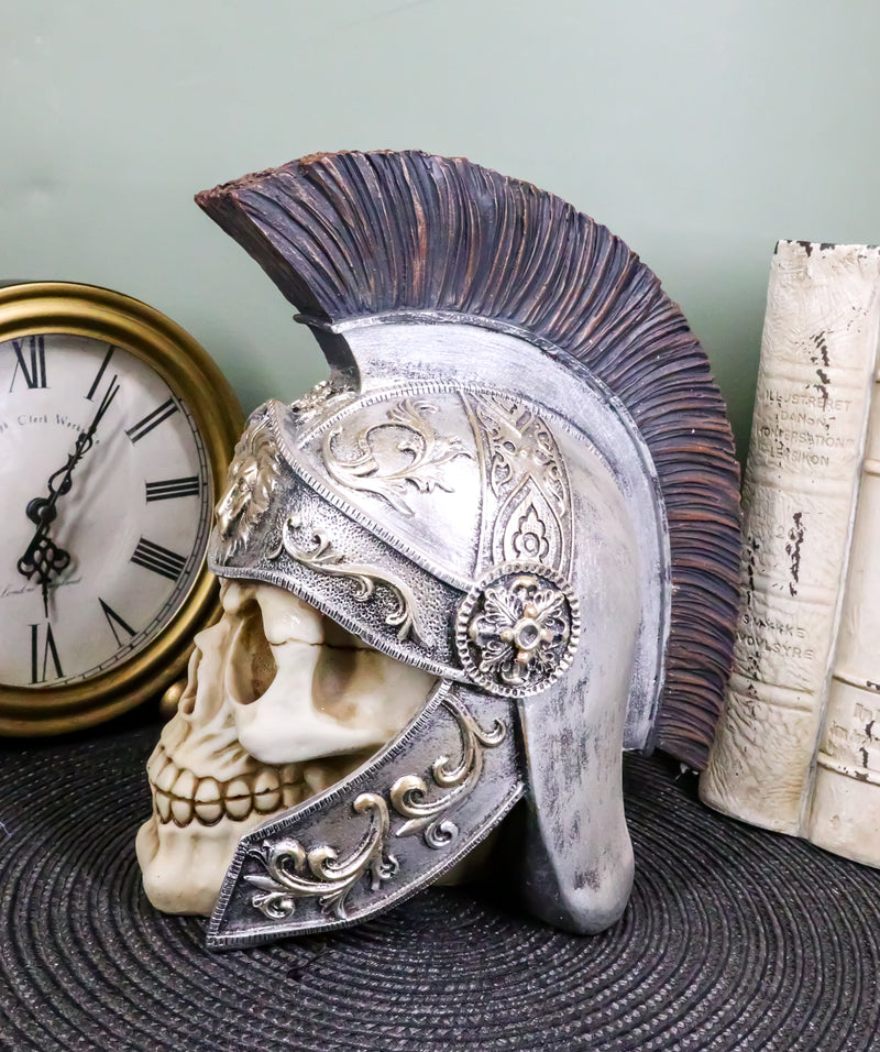 Praetorian Guard Roman Helmet Skull Statue 8.25"H Emperor Caesar Skull Figurine