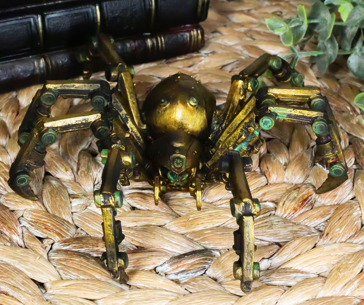 Ebros Steampunk Robotic Spider Statue Cyborg Gargantuan Arachnid Tarantula Figurine - Ebros Gift