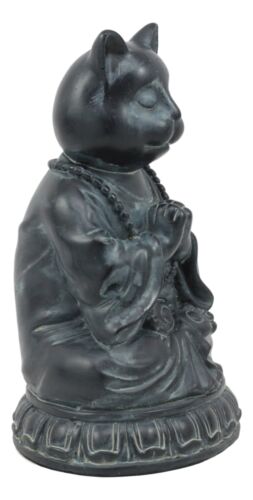 Ebros Buddha Cat Statue Meditating Zen Cat Figurine Cat Memorial Or Spiritual Decor - Ebros Gift
