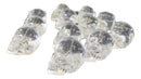 Ebros Pack Of 12 Clear Translucent Witching Hour Gazing Skull Miniature Figurines 1"H