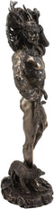 Ebros Gift Celtic God CernunnosHolding Torc and Snake Resin Figurine 10.25"H