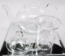 Thermal Resistant Borosilicate Clear Glass 34oz Tea Pot With Leaves Infuser