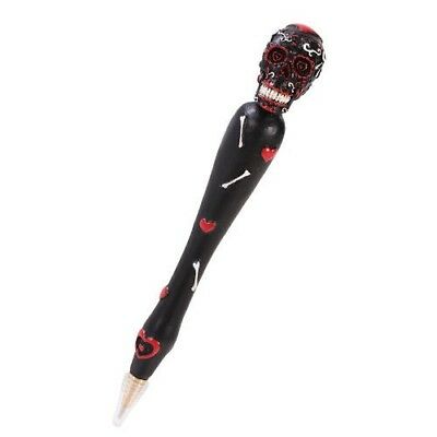 Ebros Set Of Three Colorful Dias De Los Muertos Day Of The Dead Sugar Skull Pen Pens (All 3 Color)