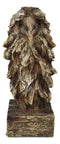 Faux Wood Carving Resin Rustic Wildlife American Bald Eagle Head Bust Figurine