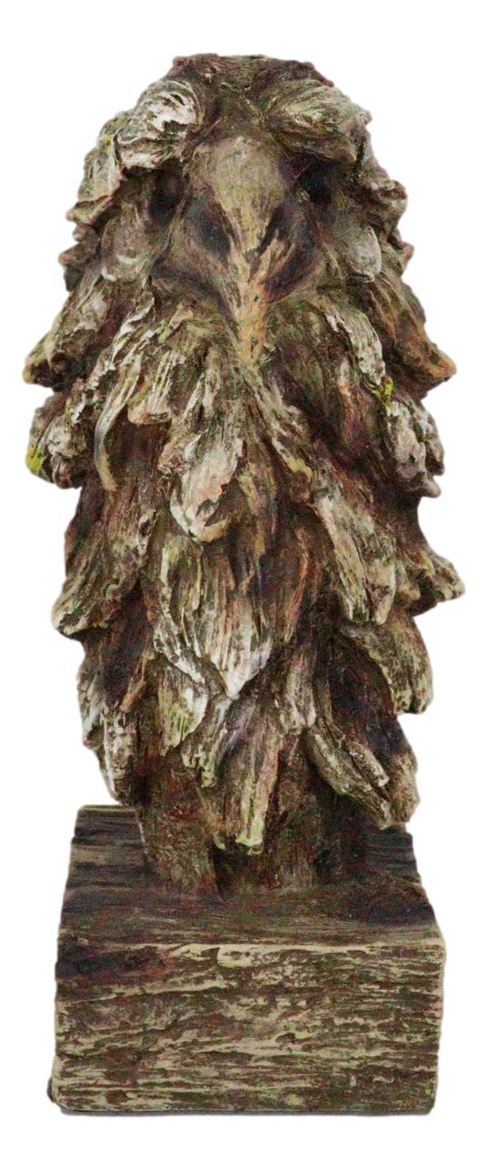 Faux Wood Carving Resin Rustic Wildlife American Bald Eagle Head Bust Figurine