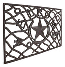 Rustic Western Welcome Horseshoe Star Ropes Cast Iron Floor Mat Doormat 28X18