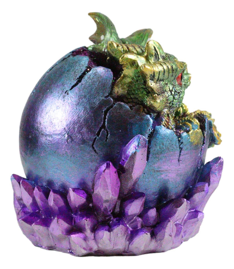 Ebros Fantasy Green Earth Terra Dragon Baby In Egg With LED Night Light Figurine