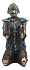 Begging Chained Slave Walking Undead Zombie Side Table With Glass 22.5"H Decor