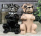 Adorable Black And Tan Begging Love Puppy Pugs Dogs Salt And Pepper Shakers Set