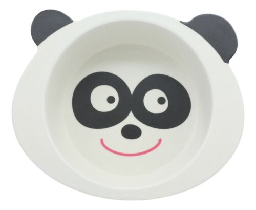 Ebros Panda 5 Piece Organic Bamboo Dinnerware Set For Kids Children Toddler Baby