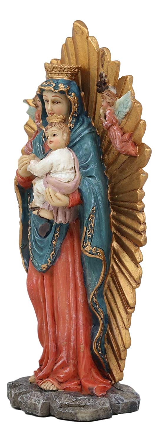 Ebros Gift Our Lady of Perpetual Help Figurine 6" H Christian Catholic Blessed Virgin Mary Holding Child Jesus Byzantine Icon Home Altar Decor Sculpture Statue