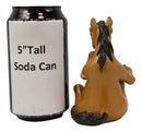 Caffeine Addict Brown Horse Drinking Coffee Eyeglass Spectacle Holder Statue