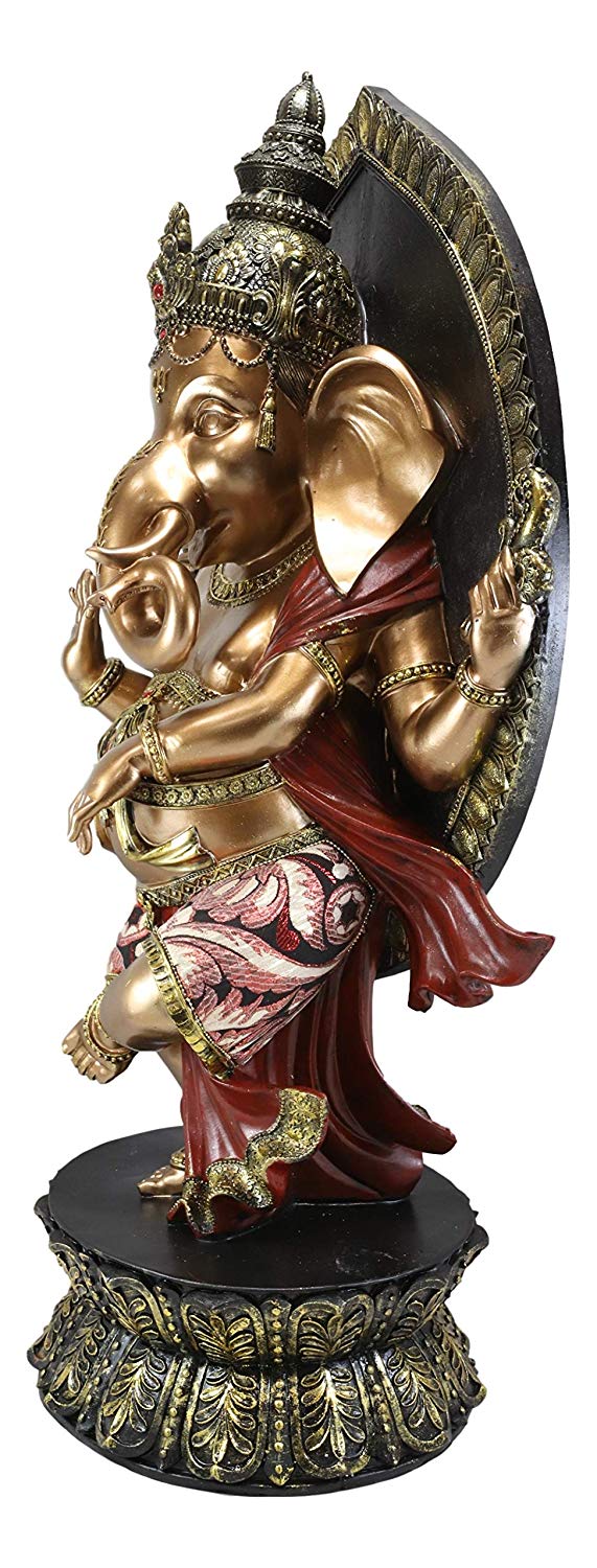 Ebros Large 28.5" Tall Hindu Supreme God Dancing Avatar Nritya Ganesha Chaturthi in Yoga Pose Statue Elephant Deity Patron of Success Arts and Wisdom Hinduism Vastu Altar Decorative