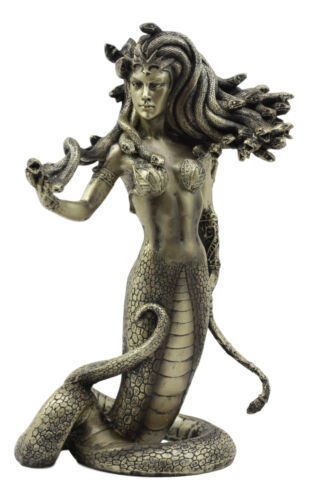 Greek Demonic Goddess The Temptation Of Medusa Statue Luring Gorgon's Gaze - Ebros Gift