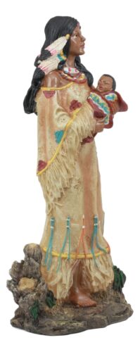 Native American Inca Indian Mother Cradling Baby Statue 10.5"Tall Pacha Mama